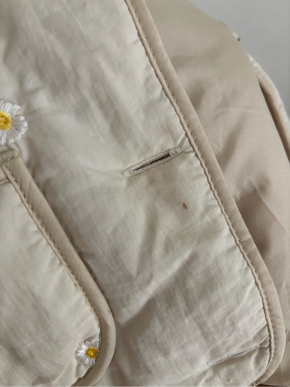 Zara floral embroidered puffer jacket